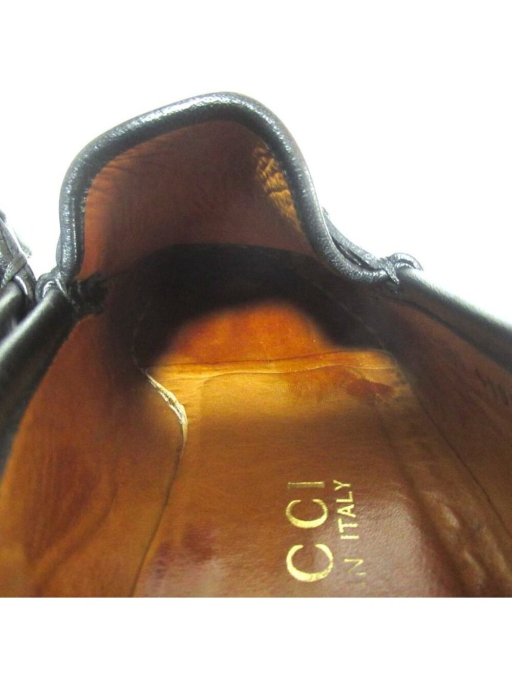 Gucci Horsebit Loafers Shoes 36c Black Gold - Picture 8 of 10